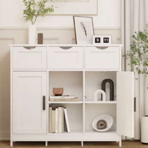 White Modern Storage Cabinet