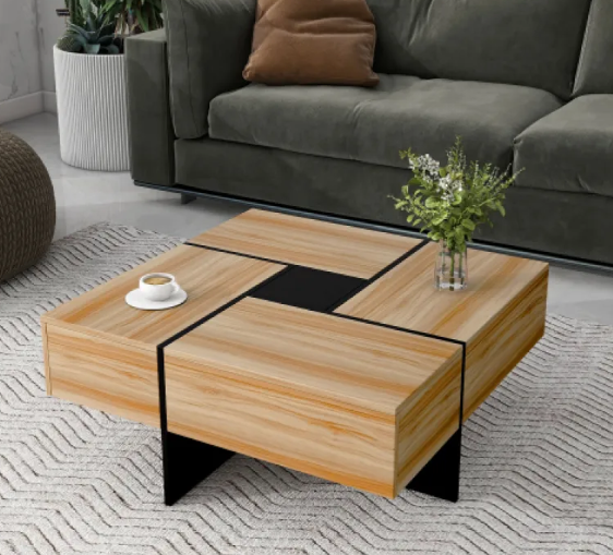Modern Wooden Storage Coffee Table